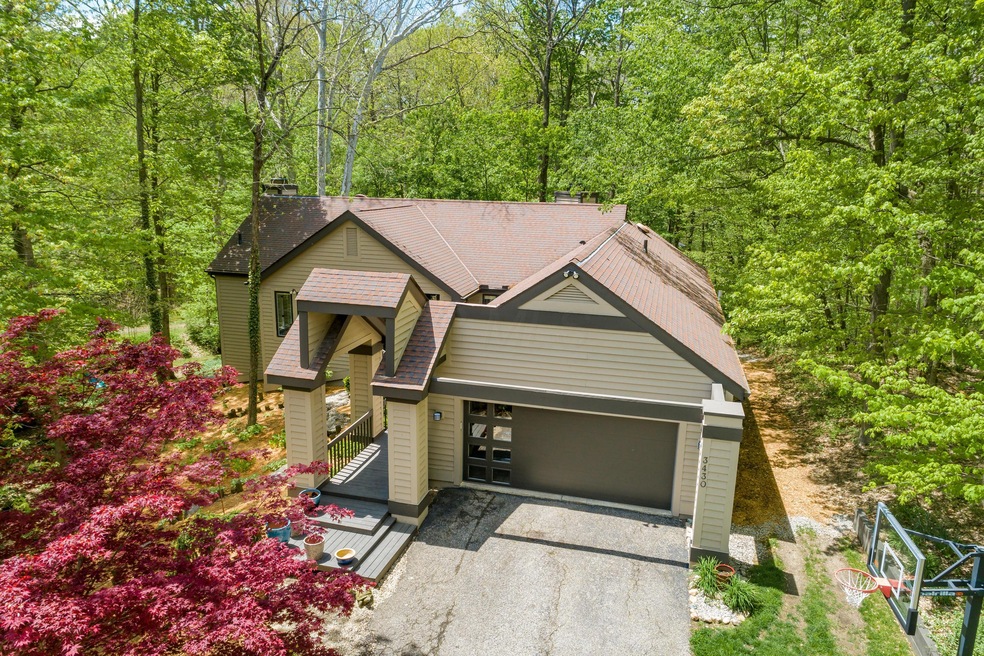 Aerial front of house