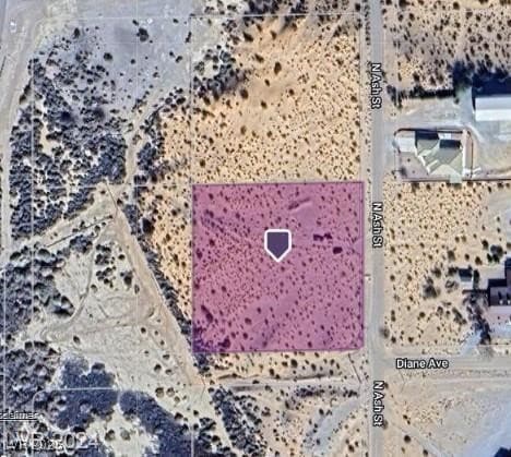 Bird's eye view of a desert landscape