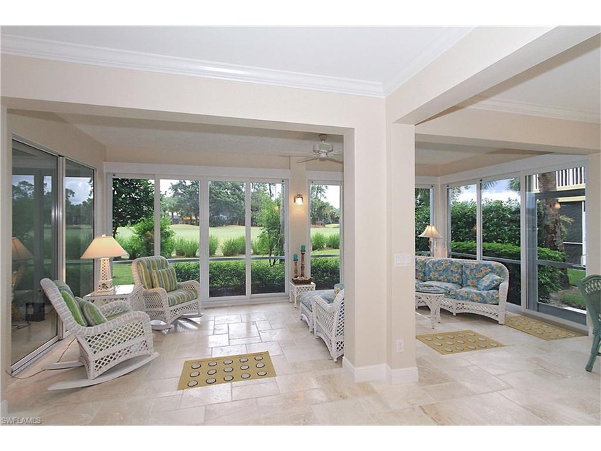Glassed in Lanai with gorgeous (French Style) Trav