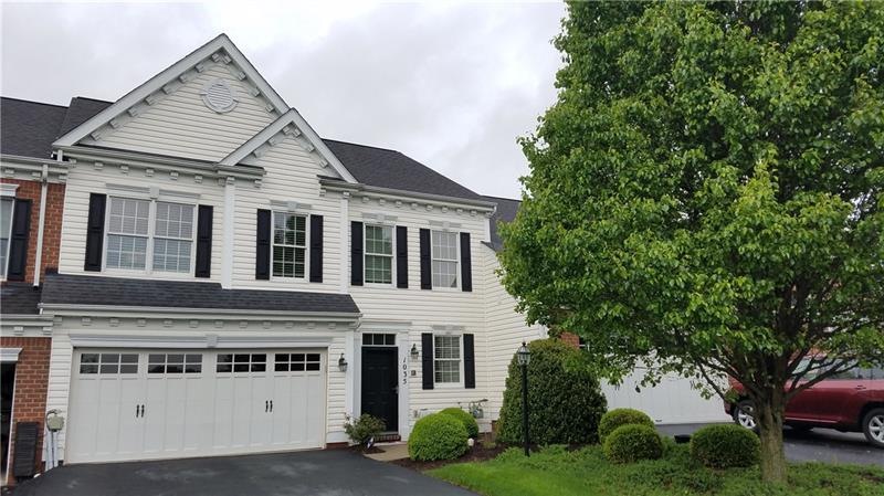 Vinyl exterior facade with 2 stall garage