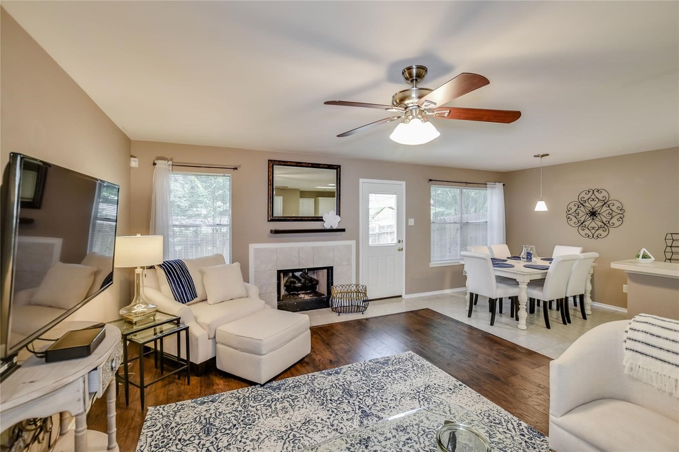 Living room open to dining area- view of
the back