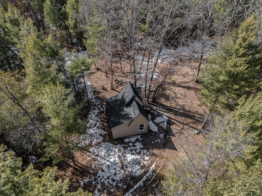 Aeriel view of cabin