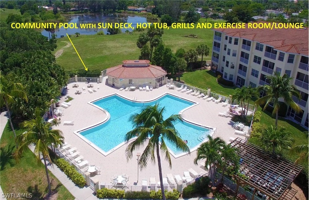 Community Pool with Sun Deck, Hot Tub, Grills, and