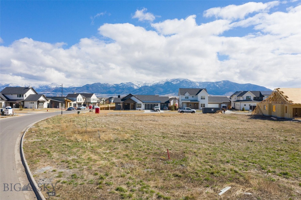 Bridger Mountains view from street in front of lot