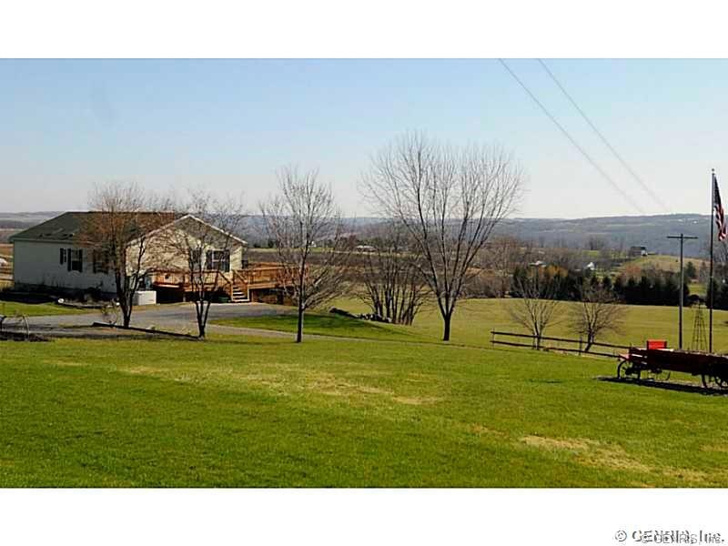 Backyard. House and part of yard from Mertz Rd