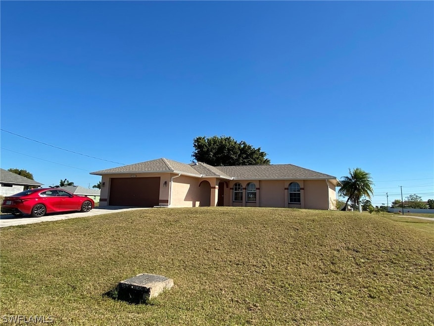 Front of home and elevation