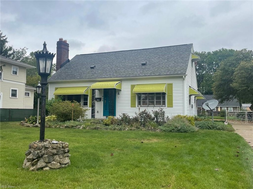 View of front of home with a front yard