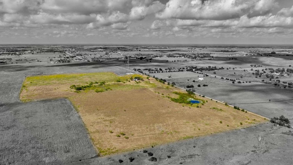 Aerial view of sparsely populated area
