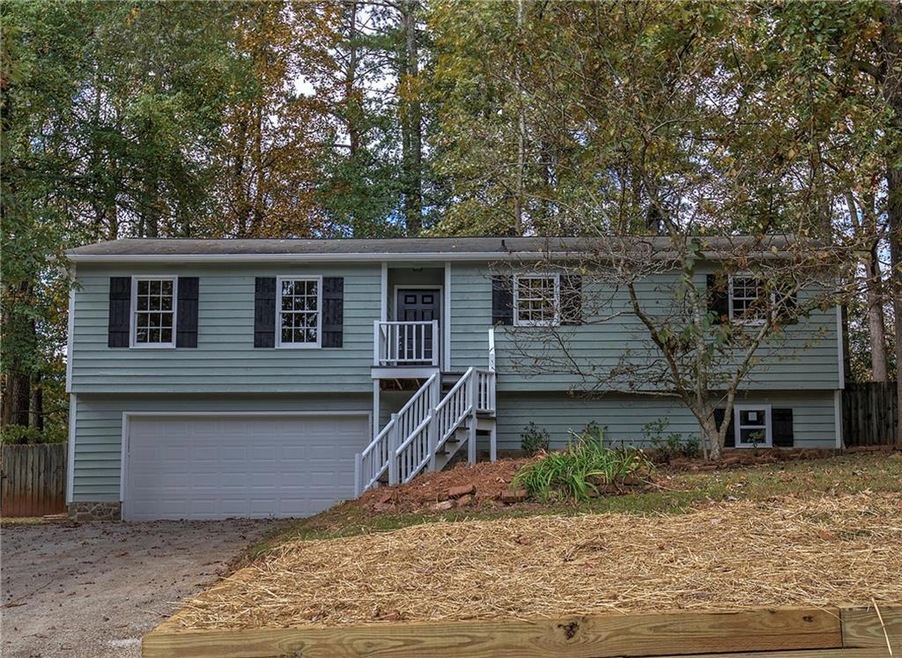 Split foyer home with a garage