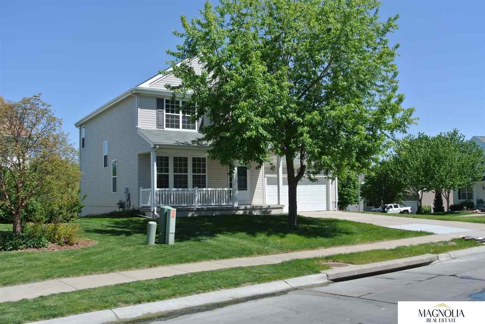 west facing home on a large corner lot