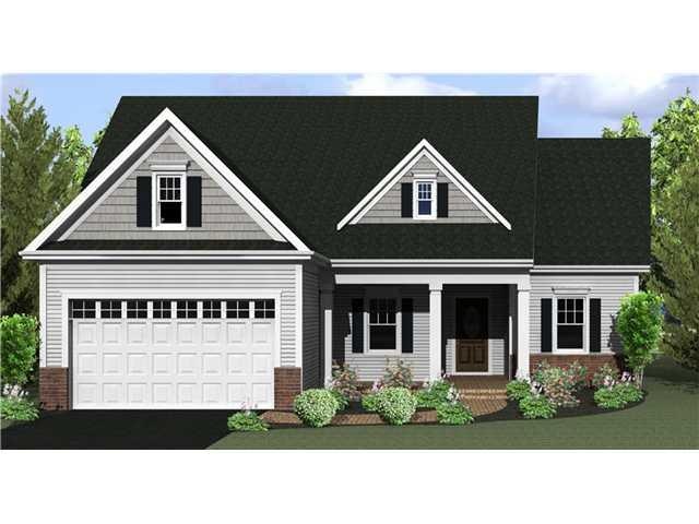 Exterior Front. Architectural rendering of home th