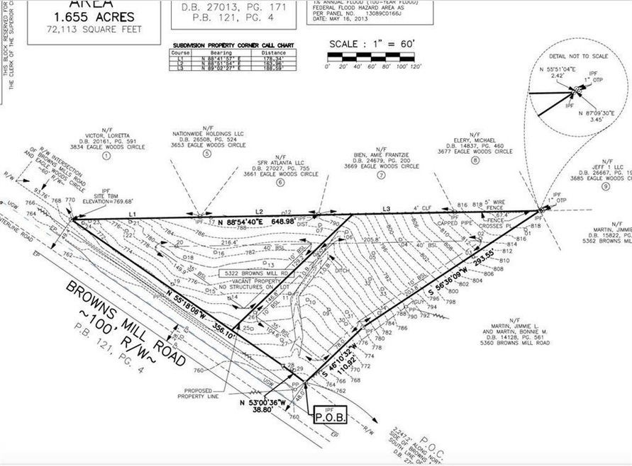 Survey Completed Nov 2018 - Can be one lot or subd