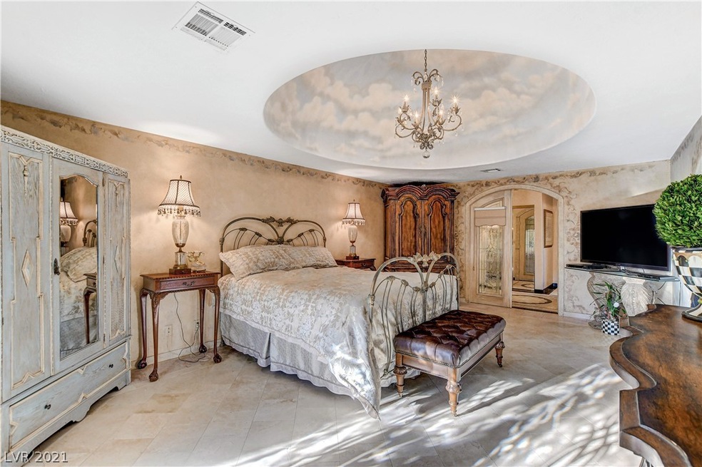 Master Bedroom with STUNNING custom sky-dome ceili
