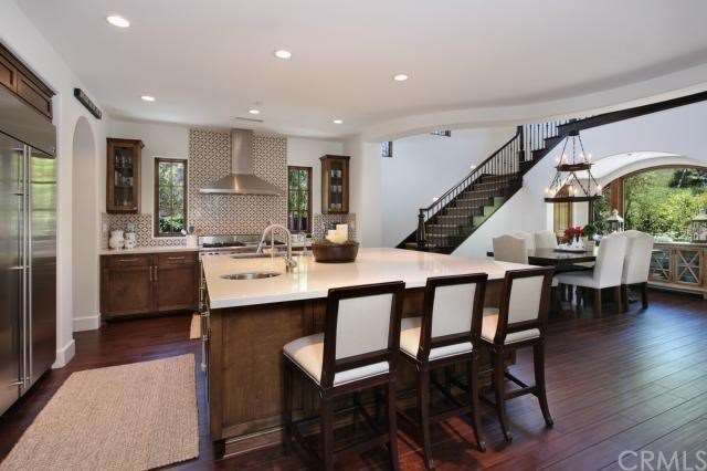 Chef's kitchen with Caeserstone island & counterto