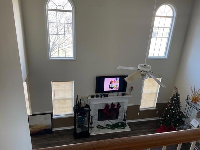 2 story living room