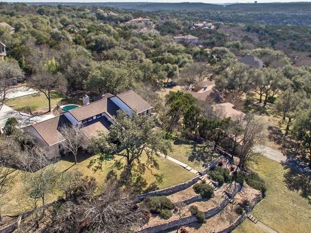 Home sits high on a hill with panoramic views. Lot
