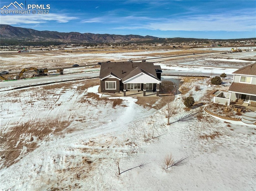 Drone view from back yard