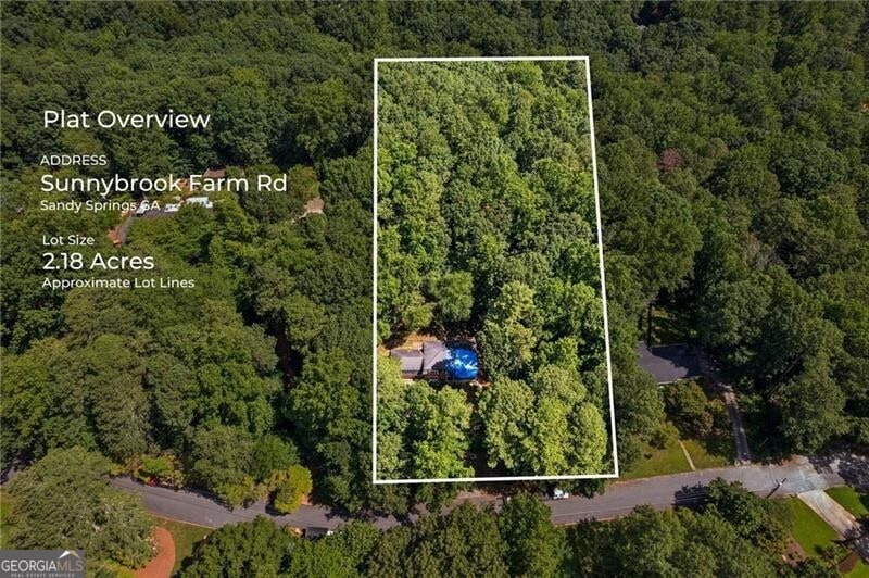 Birds eye view of property