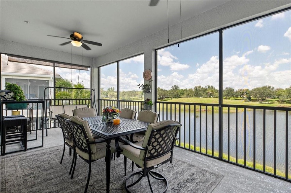 Beautiful pond and lush landscaping views