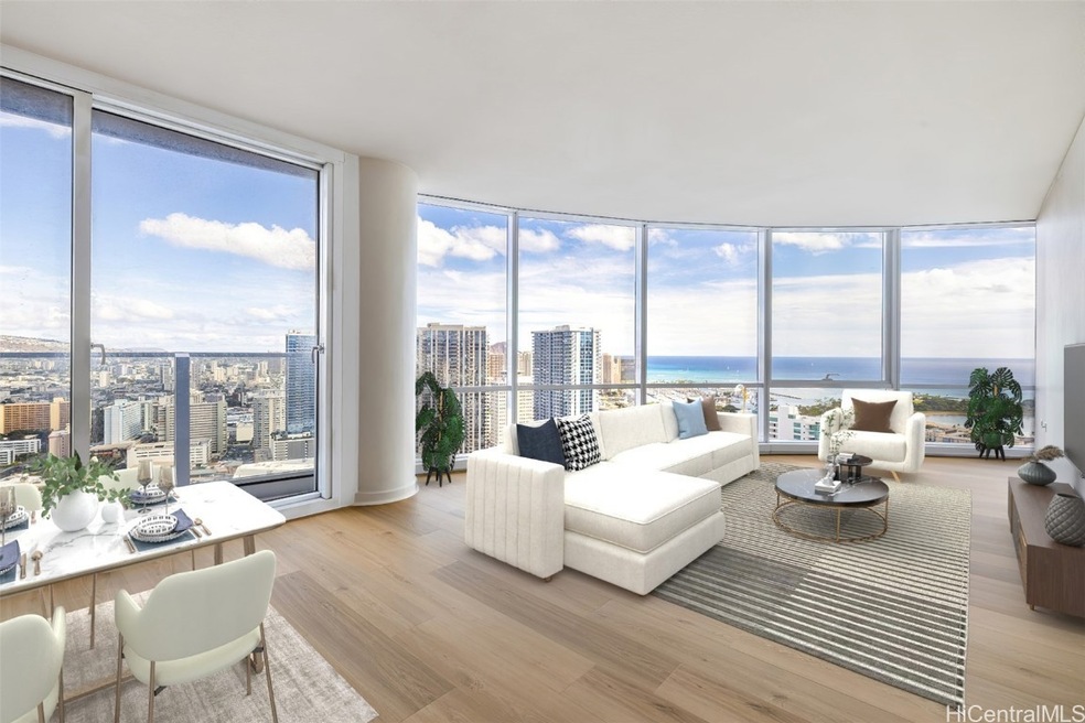 Expansive floor to ceiling windows featuring the C