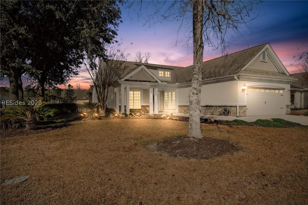 Lovely setting with lush landscaping.