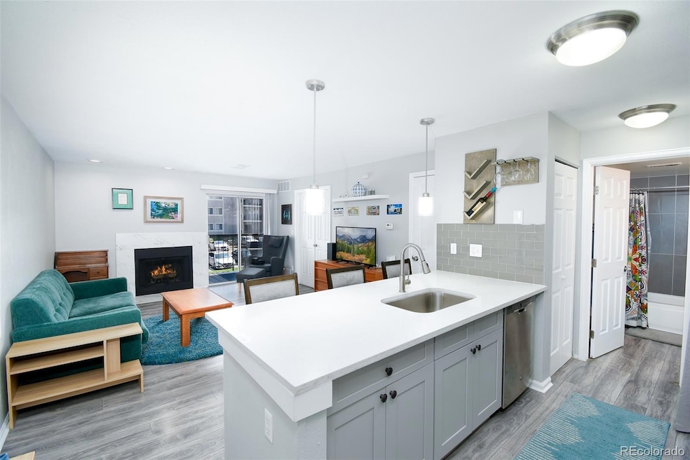 Kitchen and family room