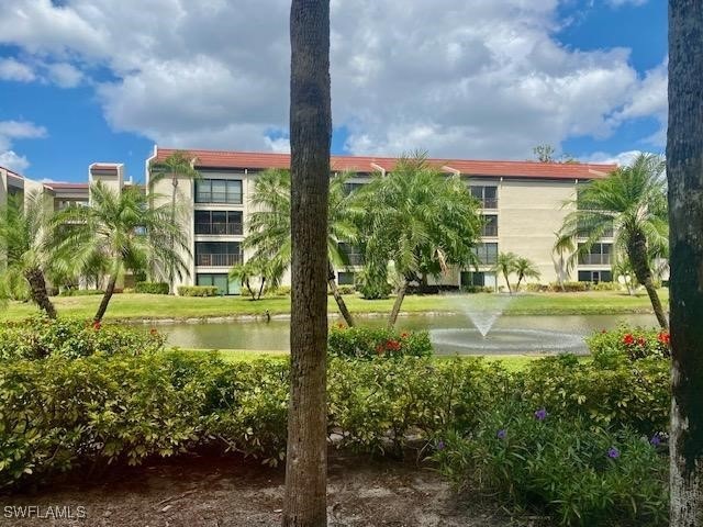 Surrounding community with a water view