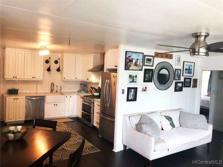 Open kitchen and living area in the 3/1 home. Kitc