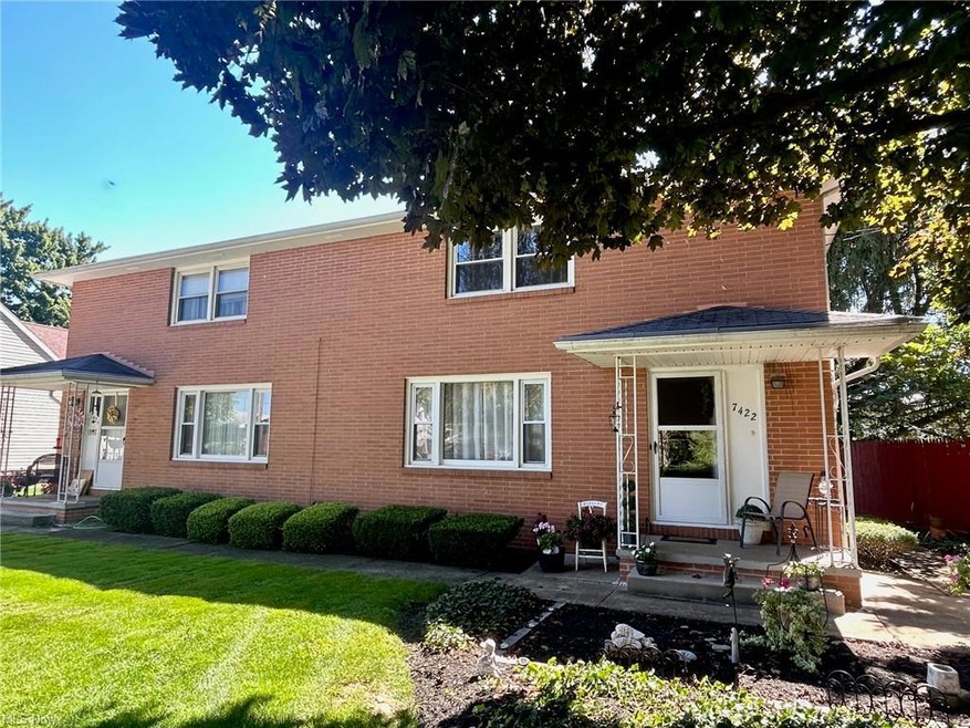 View of front of home with a front lawn