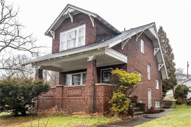 Front, covered porch