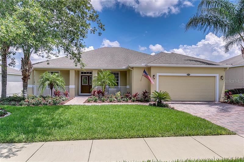 Front Elevation of Home with beautiful landscaping