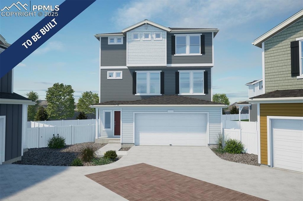 View of front of property with fence and decorativ