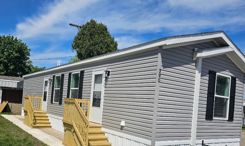 Front and back entrances