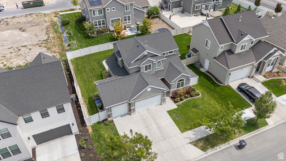 Aerial view of residential area