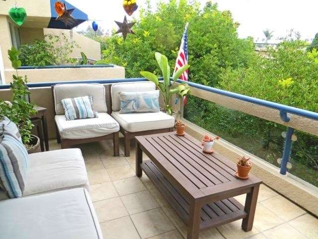 One of three outdoor areas for this townhome. This