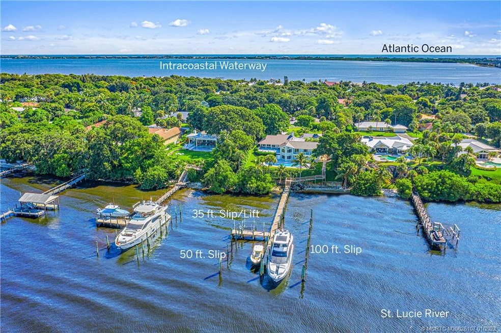 Set on a .73 Acre Deep Water Ocean Access Lot, on