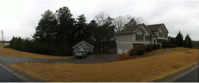 Exterior Front. Main house on Right - in-law cotta