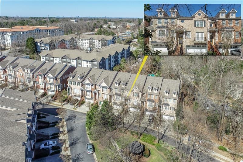 Aerial Shot with location of home.  The right side