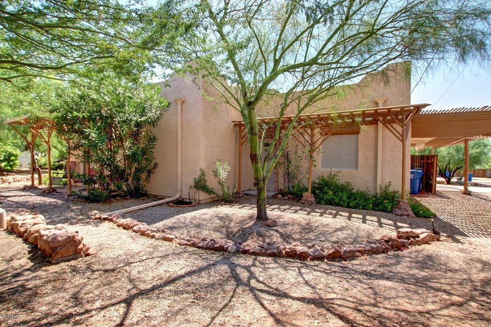 north side of the home