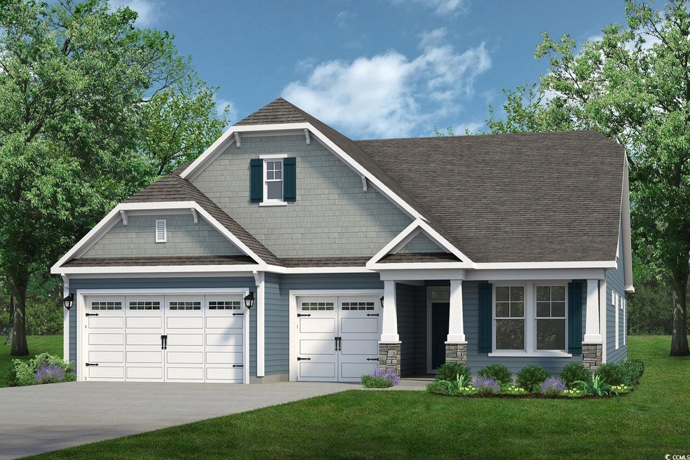 Craftsman inspired home featuring a front lawn, dr