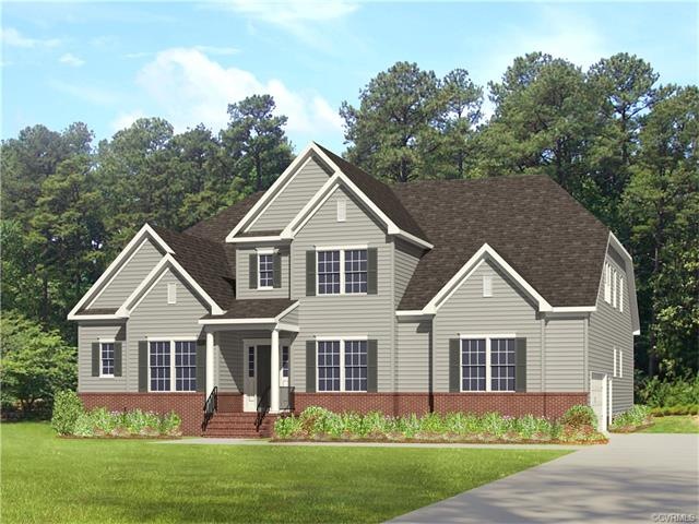 Rendering of home being built on this home site.
