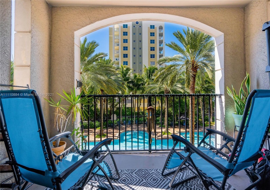 Private Balcony overlooking the pool and bay