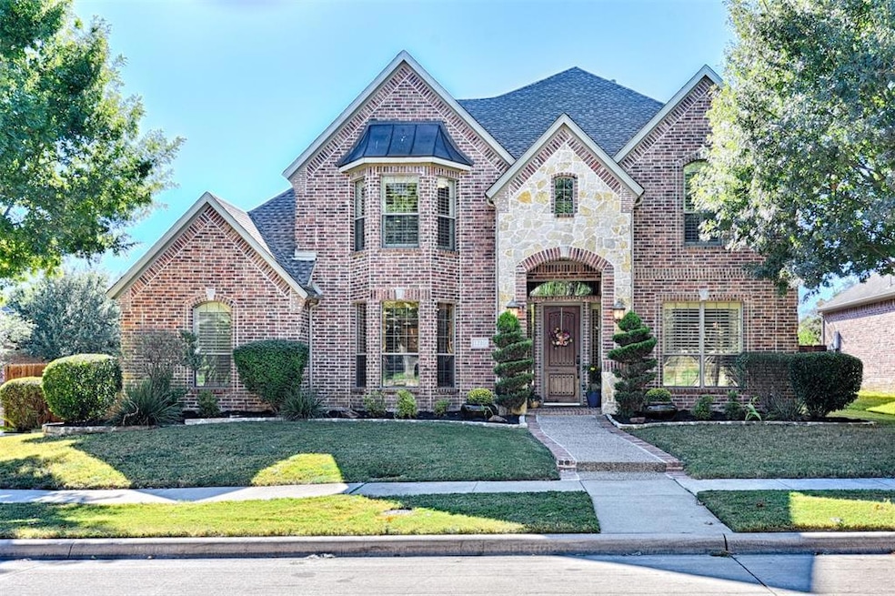 Beautiful brick and stone entry.