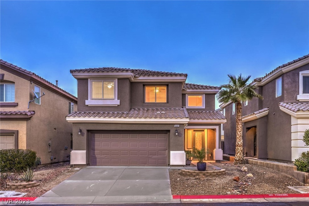 Front of the house with attached 2-car garage