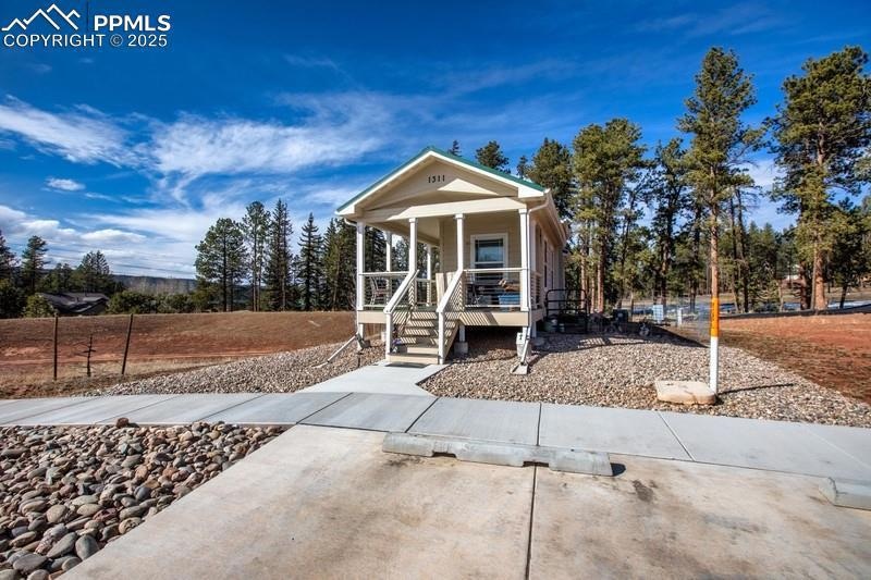 View of front of property with a porch