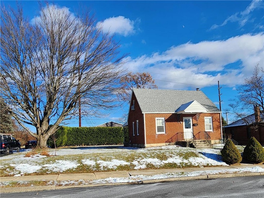 Front of home at corner