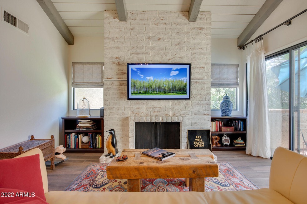 Stunning white wash fire place