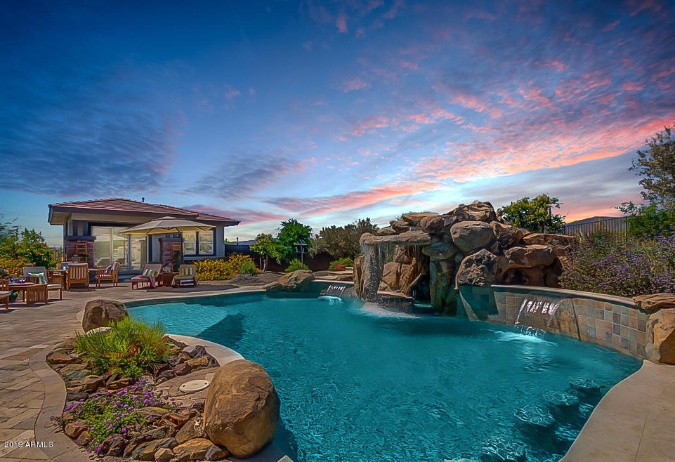 Back View with pool