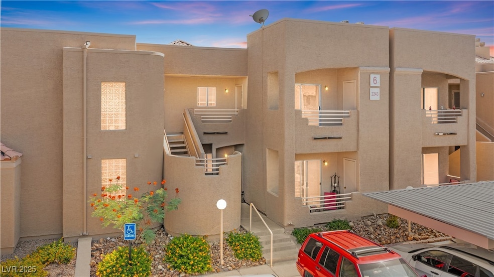 View of front facade with stucco siding