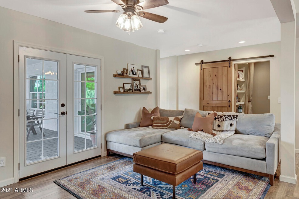 Charming barn door off the pantry